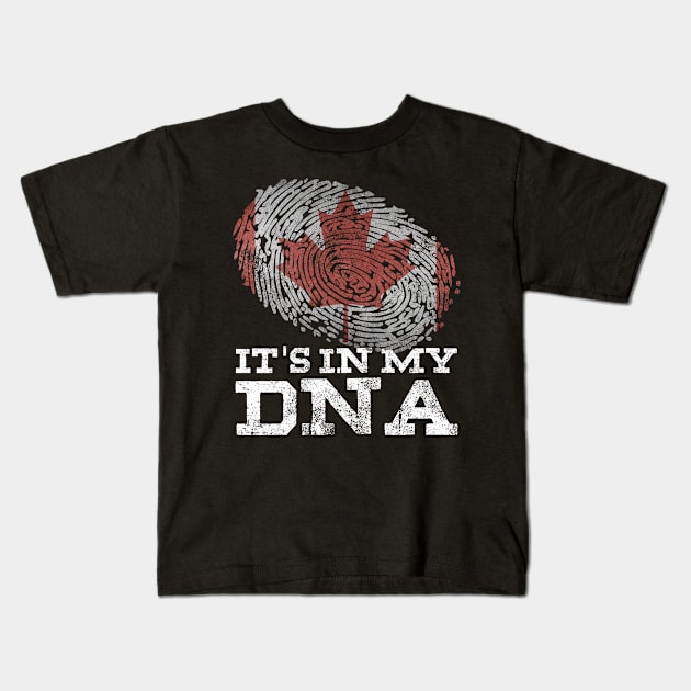 It's In My DNA Canadian T-Shirt Canada Flag Maple Leaf Gifts Kids T-Shirt by Smoothbeats